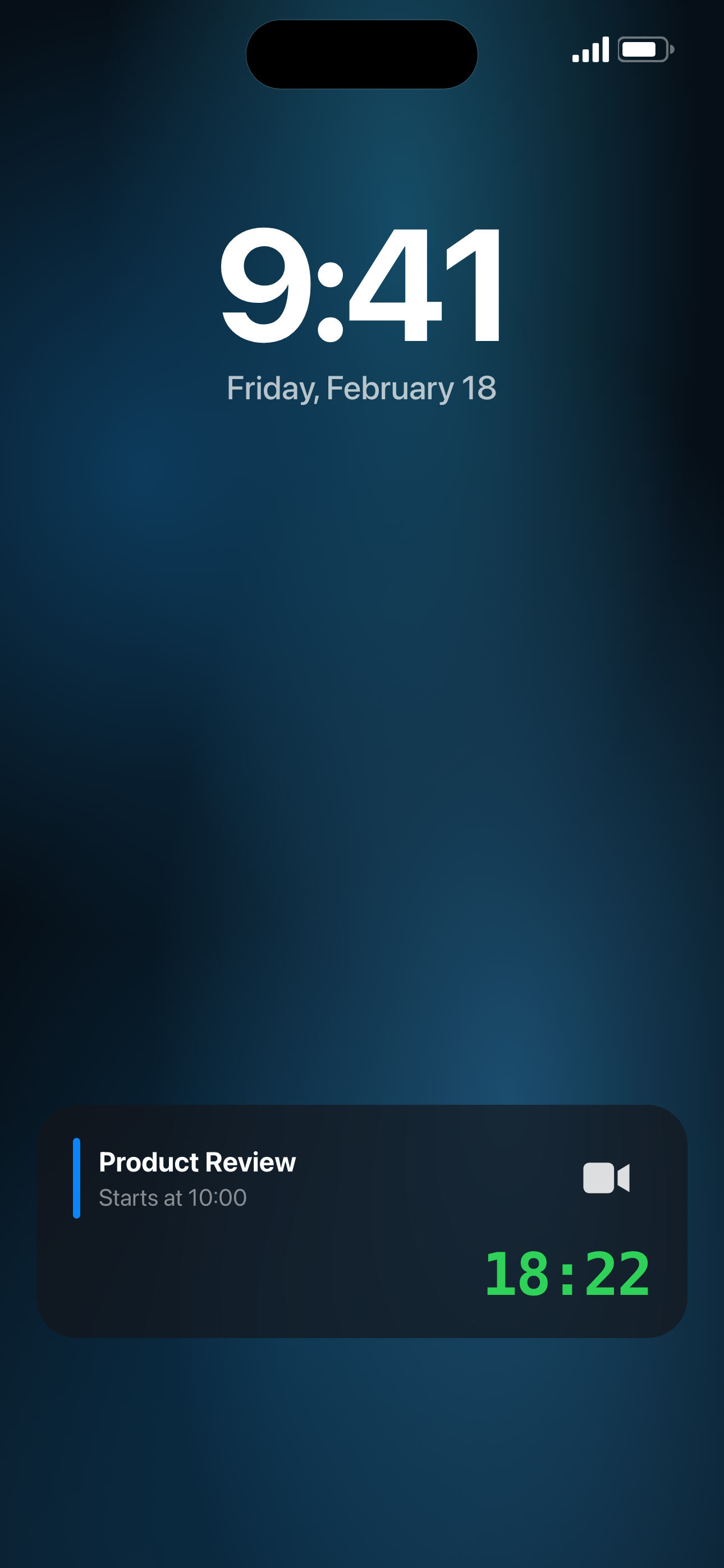 Lock Screen countdown